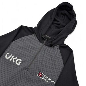 FootJoy Tour Issued Links Hoodie Mens Medium Gray 1/4 Zip Performance Quilted